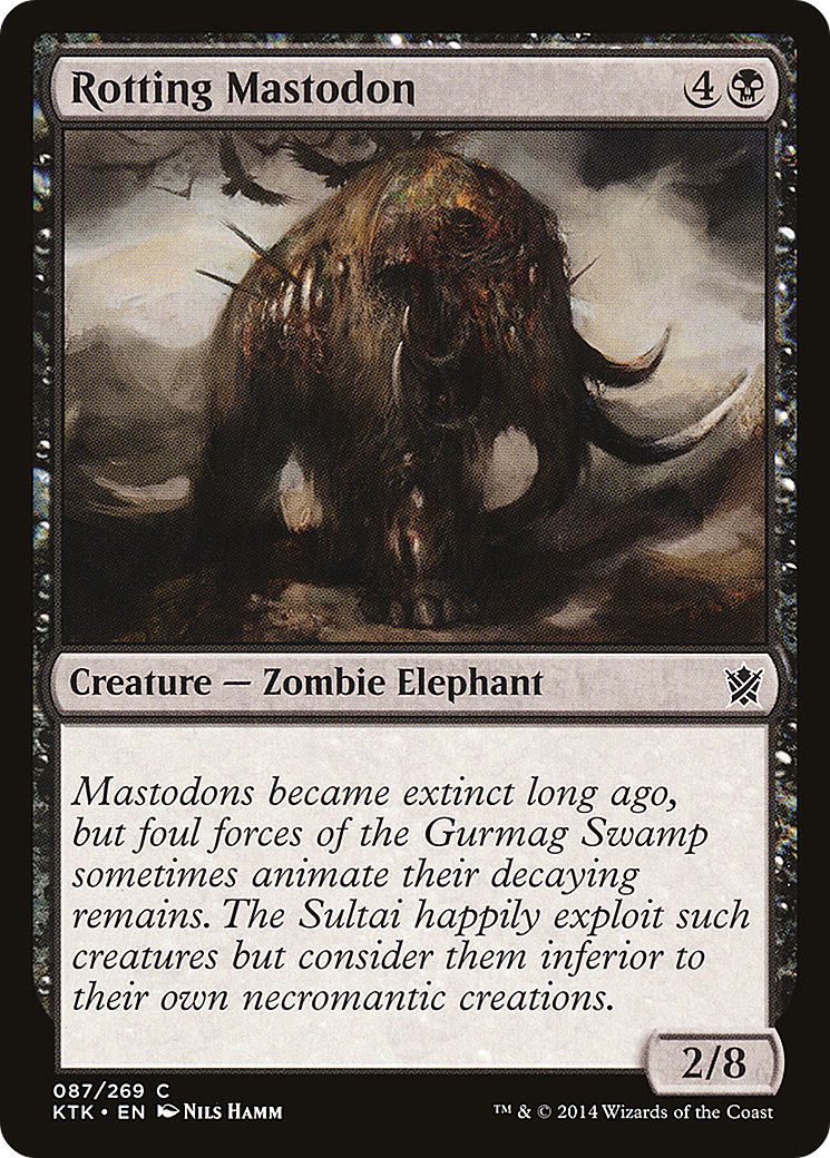 Rotting Mastodon (KTK-087) [Khans of Tarkir] Foil MTG Single Wizards of the Coast