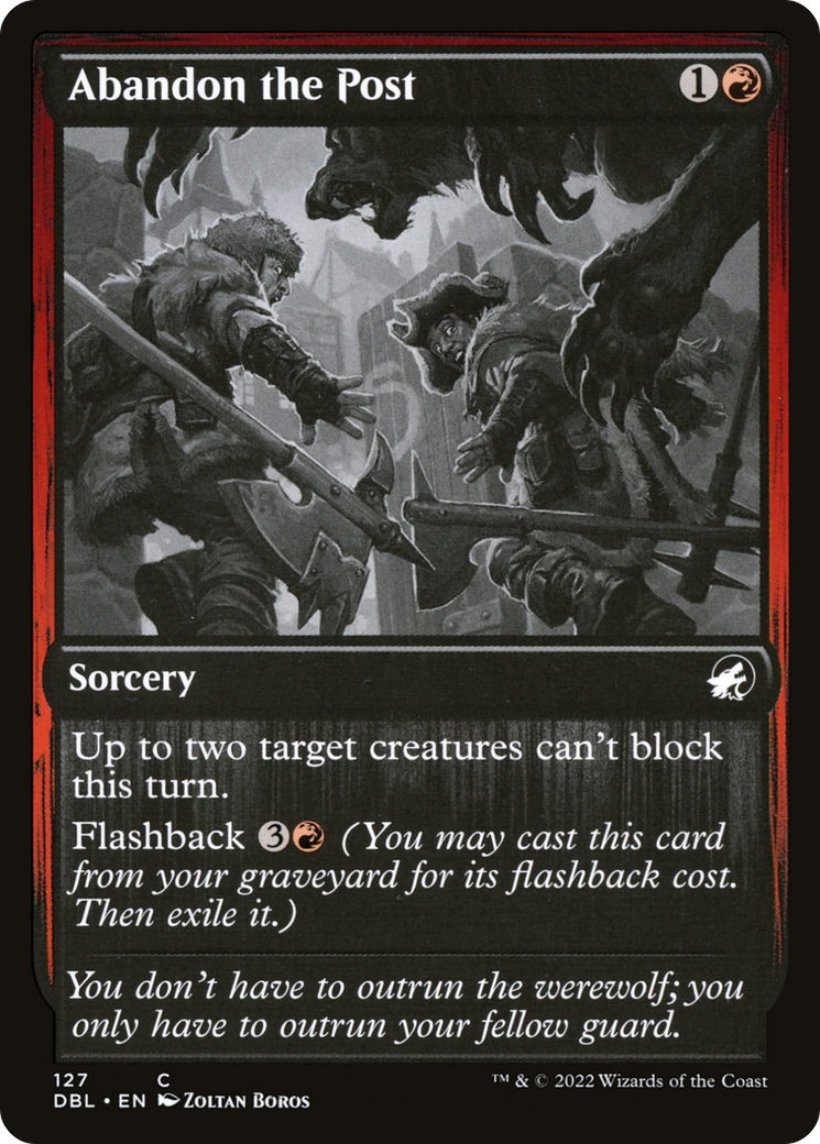 Abandon the Post (DBL-127) [Innistrad: Double Feature] MTG Single Wizards of the Coast
