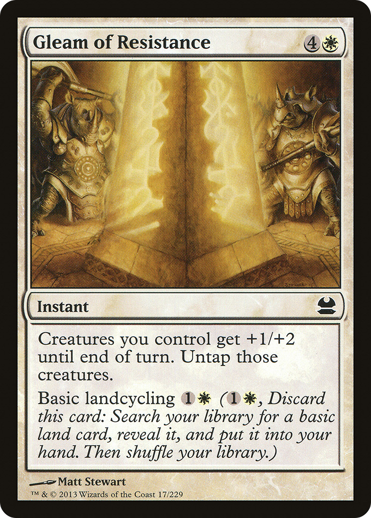 Gleam of Resistance (MMA-017) [Modern Masters] Foil MTG Single Modern Masters