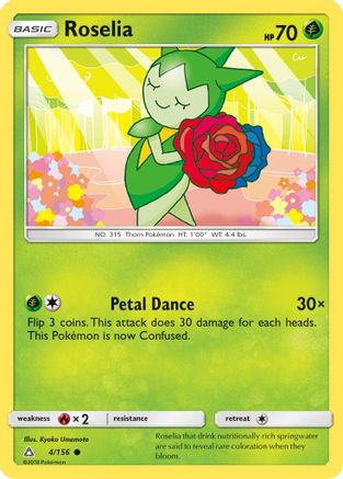Roselia (/156) Reverse Holofoil [SM: Ultra Prism] Pokemon Single Pokémon