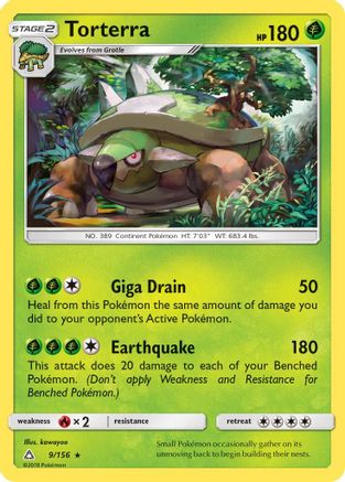 Torterra (9/156) Reverse Holofoil [SM: Ultra Prism] Pokemon Single Pokémon