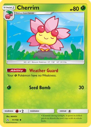 Cherrim (11/156) Reverse Holofoil [SM: Ultra Prism] Pokemon Single Pokémon