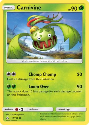 Carnivine (/156) Reverse Holofoil [SM: Ultra Prism] Pokemon Single Pokémon