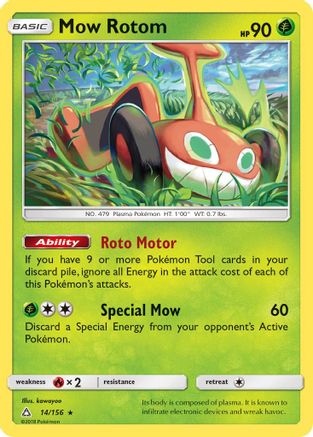 Mow Rotom (14/156) [SM: Ultra Prism] Pokemon Single Pokémon