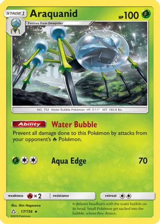 Araquanid (/156) Reverse Holofoil [SM: Ultra Prism] Pokemon Single Pokémon