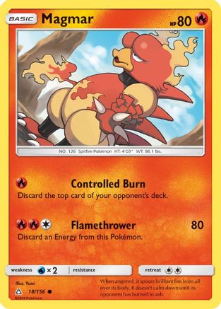 Magmar (/156) Reverse Holofoil [SM: Ultra Prism] Pokemon Single Pokémon