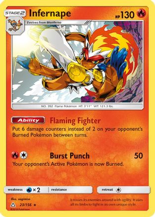 Infernape (23/156) Holofoil [SM: Ultra Prism] Pokemon Single Pokémon