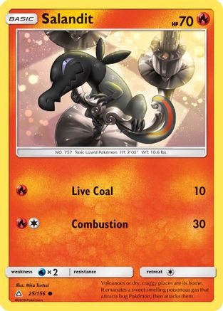 Salandit (/156) Reverse Holofoil [SM: Ultra Prism] Pokemon Single Pokémon