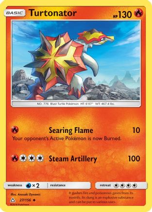 Turtonator (/156) Reverse Holofoil [SM: Ultra Prism] Pokemon Single Pokémon