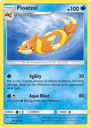 Floatzel (36/156) [SM: Ultra Prism] Pokemon Single Pokémon