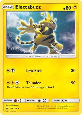 Electabuzz (43/156) [SM: Ultra Prism] Pokemon Single Pokémon