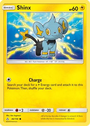 Shinx (46/156) Reverse Holofoil [SM: Ultra Prism] Pokemon Single Pokémon