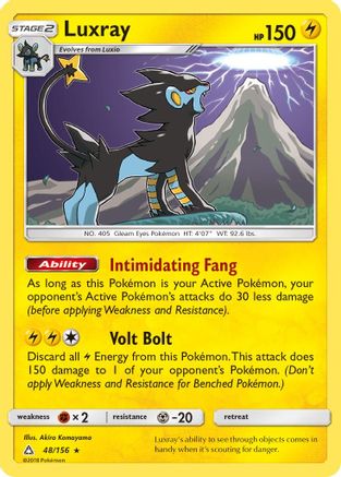 Luxray (/156) Reverse Holofoil [SM: Ultra Prism] Pokemon Single Pokémon