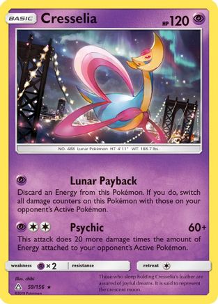 Cresselia (59/156) Reverse Holofoil [SM: Ultra Prism] Pokemon Single Pokémon