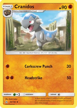 Cranidos (64/156) [SM: Ultra Prism] Pokemon Single Pokémon
