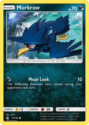 Murkrow (71/156) [SM: Ultra Prism] Pokemon Single Pokémon