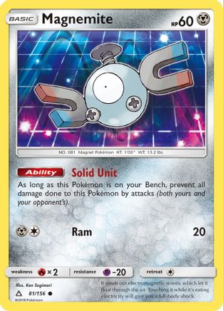 Magnemite (81/156) Reverse Holofoil [SM: Ultra Prism] Pokemon Single Pokémon