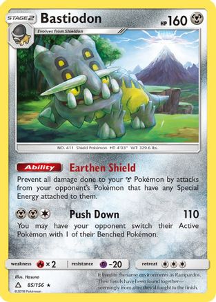 Bastiodon (85/156) Reverse Holofoil [SM: Ultra Prism] Pokemon Single Pokémon