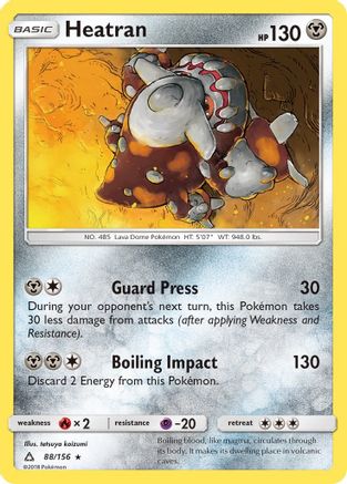 Heatran (88/156) Holofoil [SM: Ultra Prism] Pokemon Single Pokémon