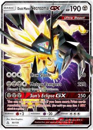 Dusk Mane Necrozma GX (90/156) Holofoil [SM: Ultra Prism] Pokemon Single Pokémon