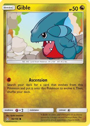 Gible (96/156) Reverse Holofoil [SM: Ultra Prism] Pokemon Single Pokémon