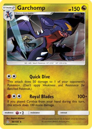 Garchomp (99/156) [SM: Ultra Prism] Pokemon Single Pokémon