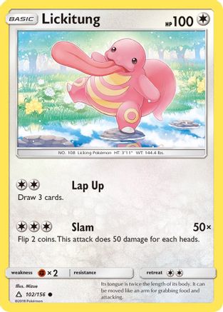 Lickitung (102/156) Reverse Holofoil [SM: Ultra Prism] Pokemon Single Pokémon