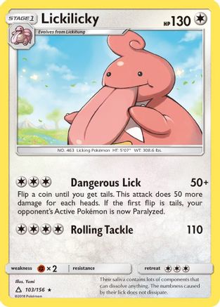 Lickilicky (/156) Reverse Holofoil [SM: Ultra Prism] Pokemon Single Pokémon