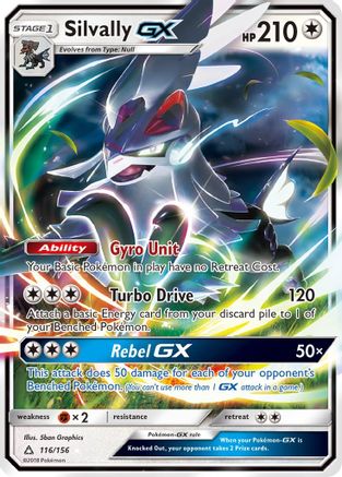 Silvally GX 116/156 Holofoil [SM: Ultra Prism] Pokemon Single Pokémon