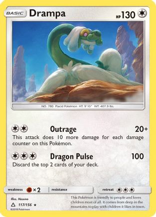 Drampa (117/156) Holofoil [SM: Ultra Prism] Pokemon Single Pokémon