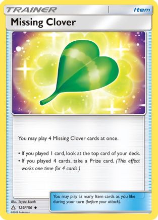 Missing Clover (129/156) Reverse Holofoil [SM: Ultra Prism] Pokemon Single Pokémon