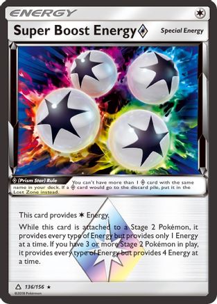 Super Boost Energy Prism Star (136/156) Holofoil [SM: Ultra Prism] Pokemon Single Pokémon