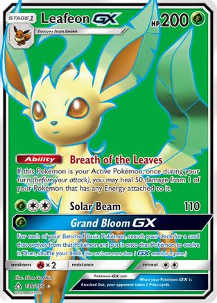 Leafeon GX (Full Art) (/156) Holofoil [SM: Ultra Prism] Pokemon Single Pokémon