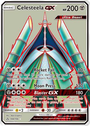 Celesteela GX (Full Art) (144/156) - [SM: Ultra Prism] Holofoil Pokemon Single Pokémon