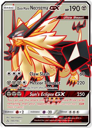 Dusk Mane Necrozma GX (Full Art) (/156) Holofoil [SM: Ultra Prism] Pokemon Single Pokémon