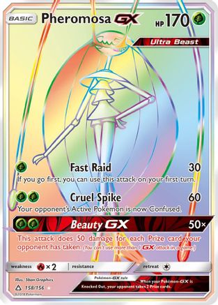 Pheromosa GX (Secret Rare) (/156) Holofoil [SM: Ultra Prism] Pokemon Single Pokémon
