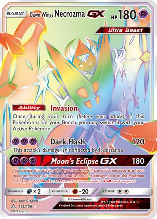 Dawn Wings Necrozma GX (Secret Rare) (/156) Holofoil [SM: Ultra Prism] Pokemon Single Pokémon