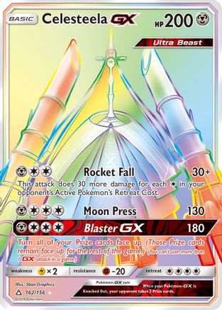 Celesteela GX (Secret Rare) (/156) Holofoil [SM: Ultra Prism] Pokemon Single Pokémon
