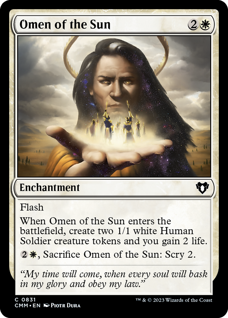 Omen of the Sun (CMM-831) [Commander Masters] MTG Single Wizards of the Coast