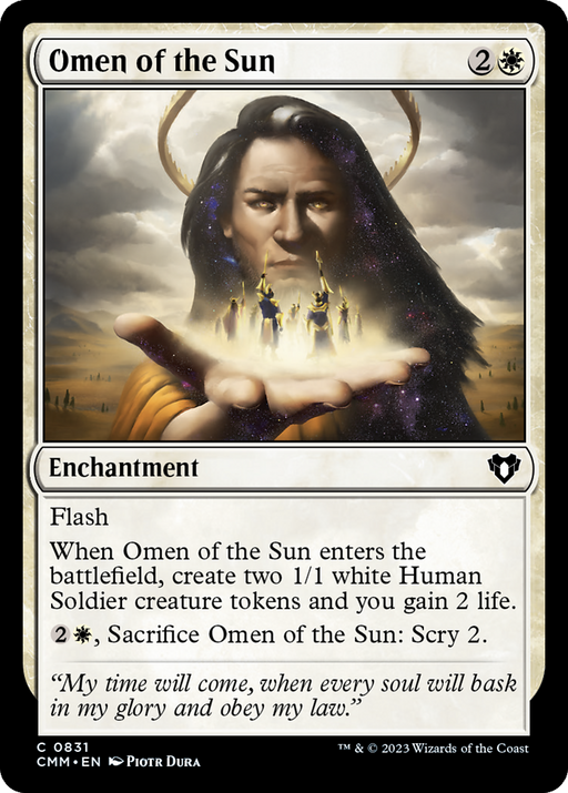 Omen of the Sun (CMM-831) [Commander Masters] MTG Single Wizards of the Coast