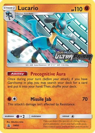 Lucario - SM95 (Prerelease) (/248) Holofoil [SM: Black Star Promos] Pokemon Single Pokémon