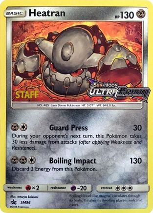 Heatran - SM96 (Prerelease) [Staff] () Holofoil [SM: Black Star Promos] Pokemon Single Pokémon