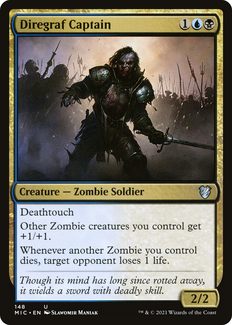 Diregraf Captain (MIC-148) [Midnight Hunt Commander] MTG Single Wizards of the Coast
