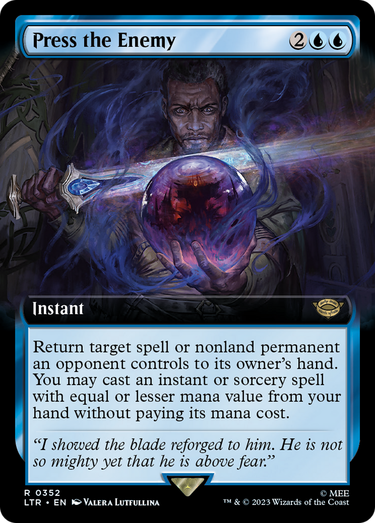 Press the Enemy (LTR-352) [The Lord of the Rings: Tales of Middle-earth] (Extended Art) MTG Single Wizards of the Coast