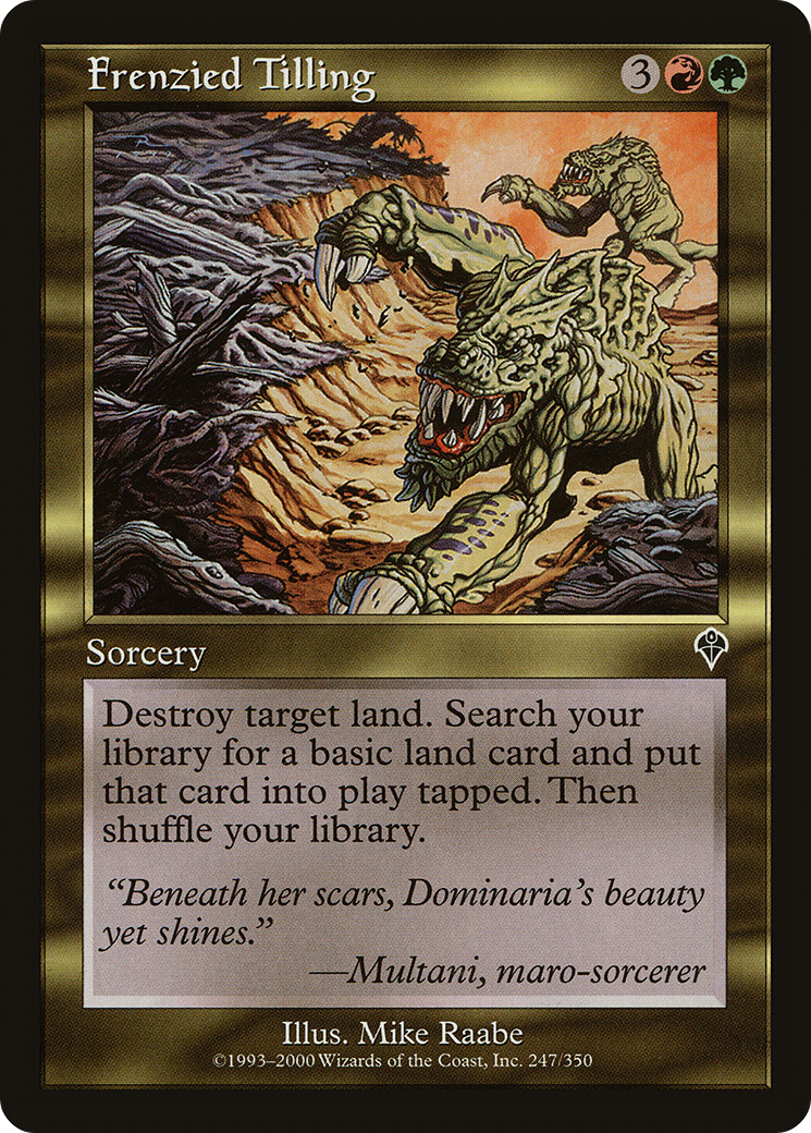 Frenzied Tilling (INV-247) [Invasion] Foil MTG Single Wizards of the Coast