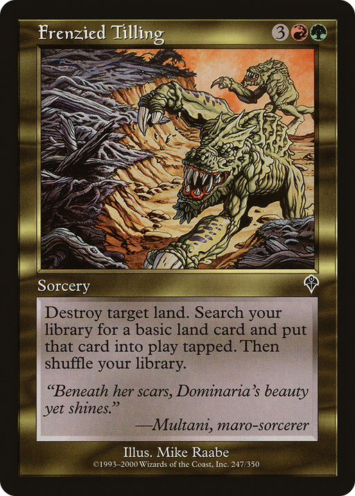 Frenzied Tilling (INV-247) [Invasion] MTG Single Wizards of the Coast