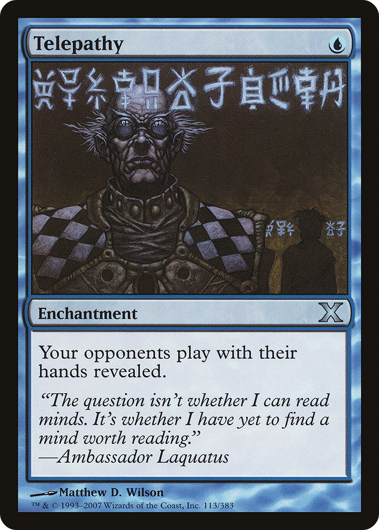 Telepathy (10E-113) [Tenth Edition] Foil MTG Single Wizards of the Coast