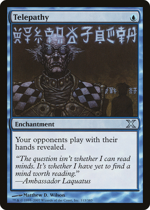 Telepathy (10E-113) [Tenth Edition] Foil MTG Single Wizards of the Coast