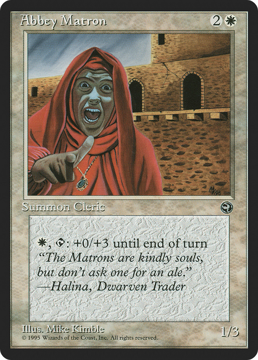 Abbey Matron (Halina Flavor Text) [Homelands] MTG Single Magic: The Gathering