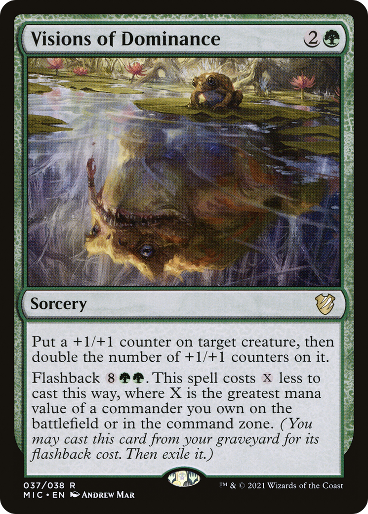 Visions of Dominance (MIC-037) [Midnight Hunt Commander] MTG Single Wizards of the Coast